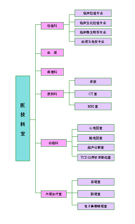 遂宁市第三人民医院医技科室及专业设置图