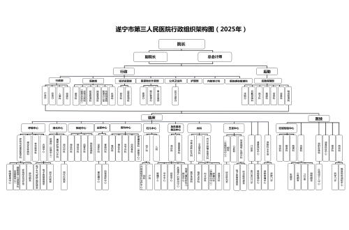 遂宁市第三人民医院行政组织机构图（2025年） 
