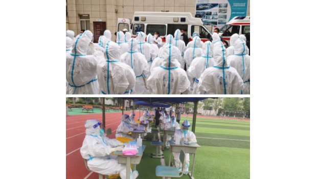 教卫联动 防患未然 --遂宁市第三人民医院助力船山区教体系统开展全员核酸检测
