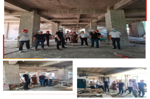 区人大领导现场督导我院西区综合楼项目建设情况！